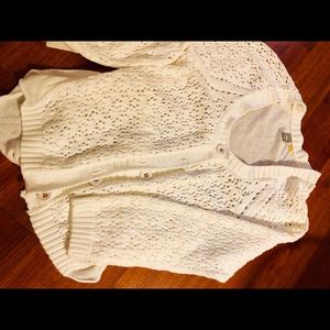 Cream crocheted sweater